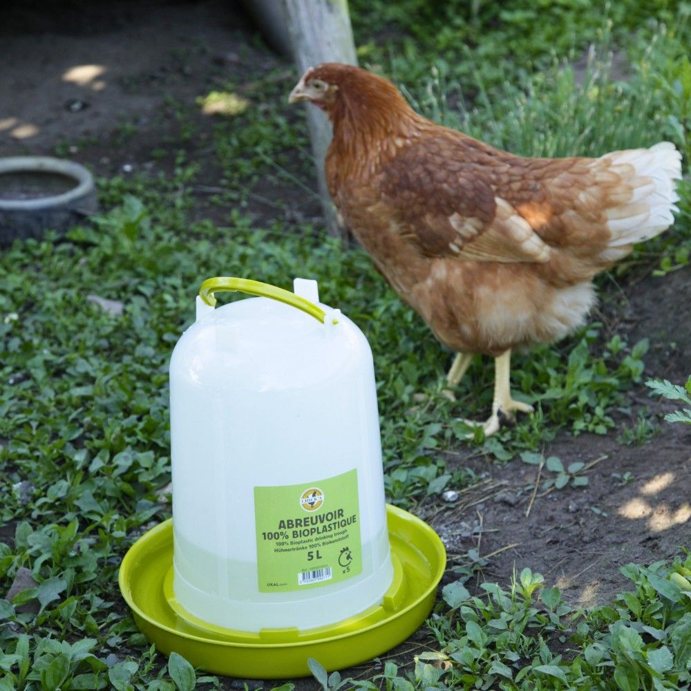 Abreuvoir 5 L en plastique végétal CHICK'A
