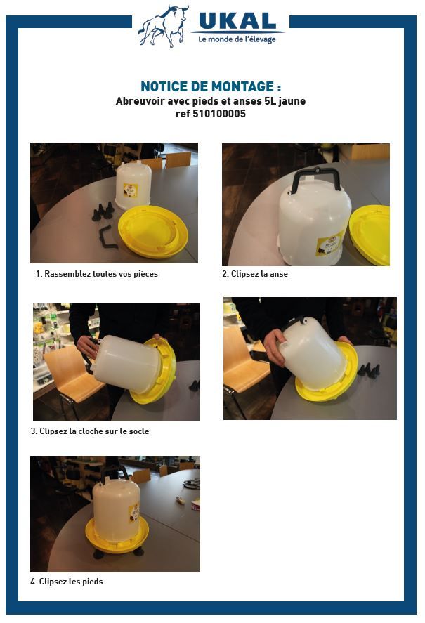 Abreuvoir sur pied 5L CHICK'A