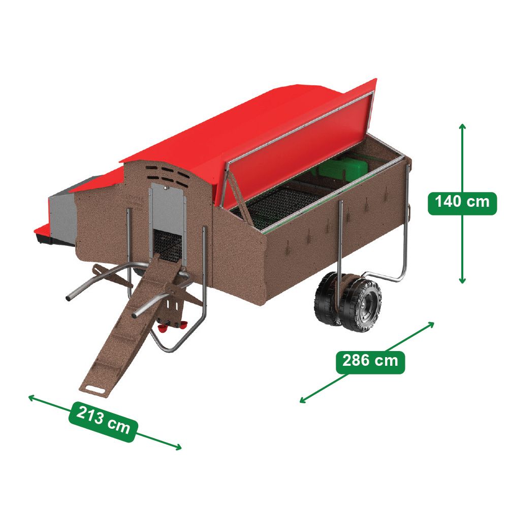 Poulailler mobile en plastique recyclé pour 30 poules COPELE
