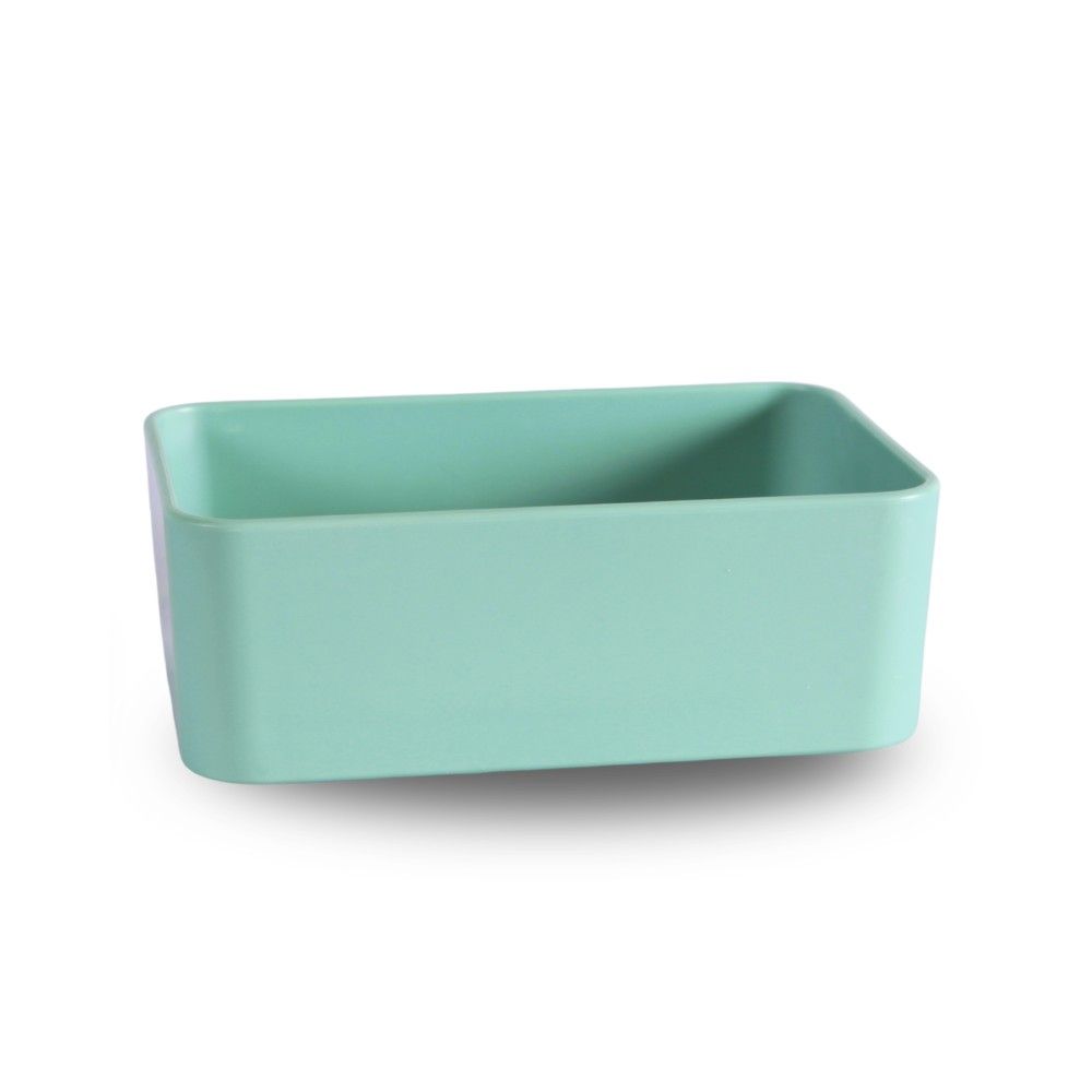 Mangeoire plastique rectangulaire simple vert CHICK'A