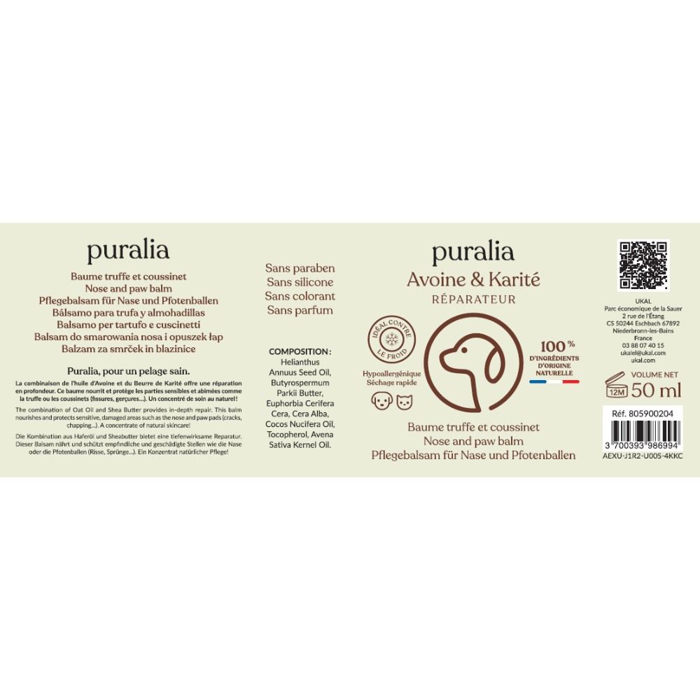 Baume truffe et coussinets 50 ml PURALIA