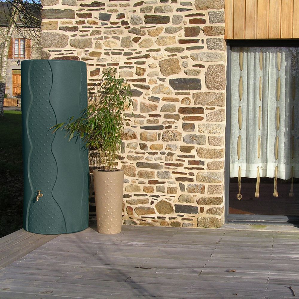 Récupérateur d'eau de pluie pour jardin Niagara 1000 L vert EMP ROTOMOULAGE