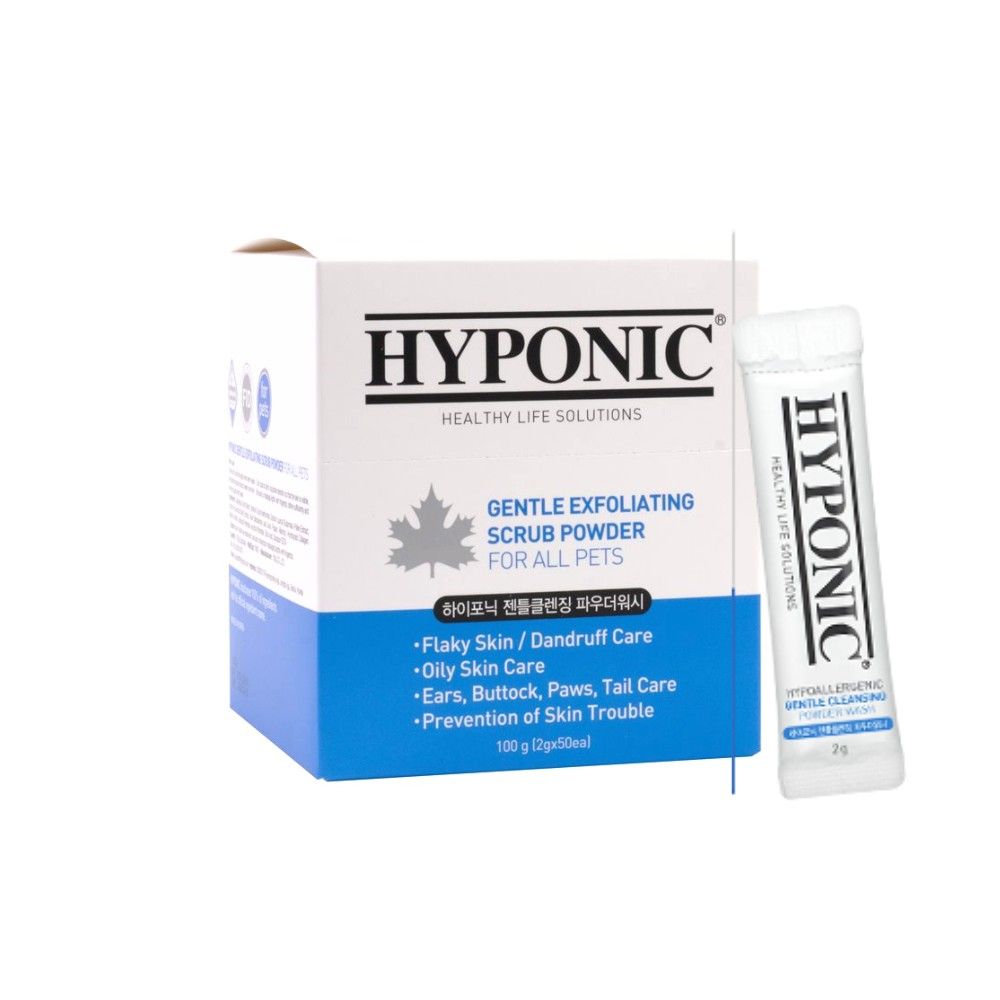 Shampoing exfoliant en poudre pour chiens et chats 50 x 2 g HYPONIC