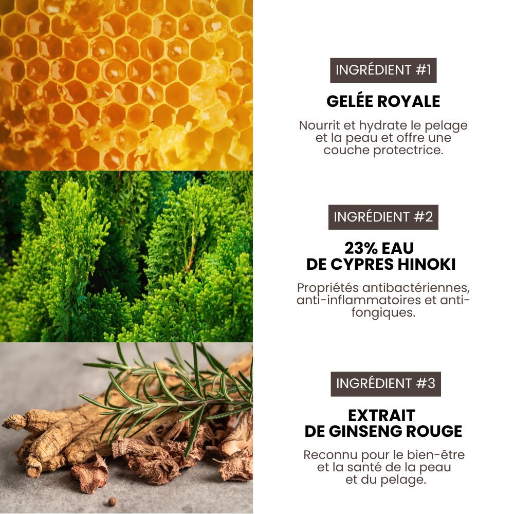 Spray démêlant naturel et hypoallergénique pour chiens et chats 240 ml HYPONIC