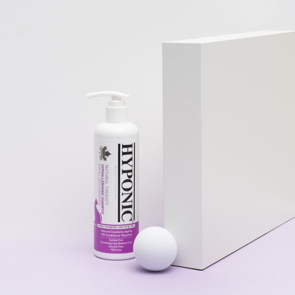 Shampoing sans parfum naturel et hypoallergénique pour chats 300 ml HYPONIC