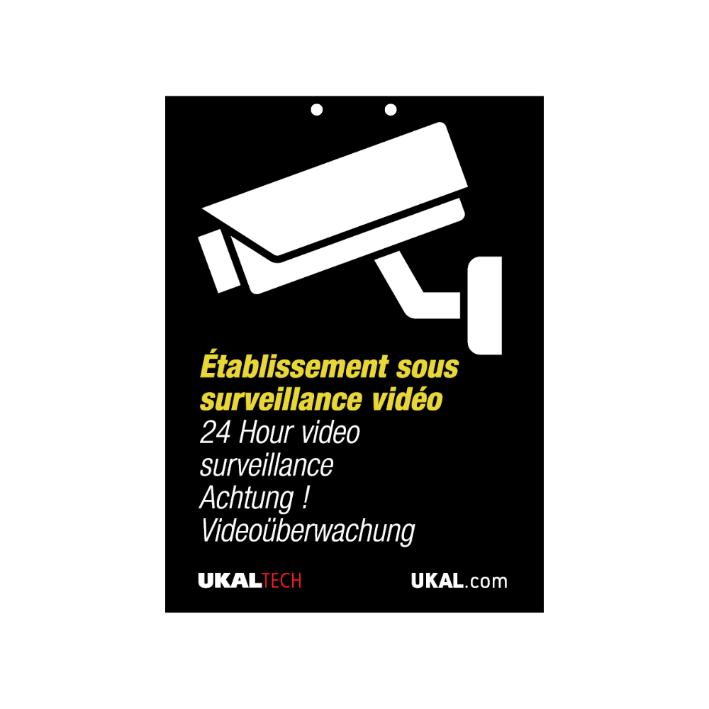 Plaque d'avertissement pour caméras de surveillance HORIZONT