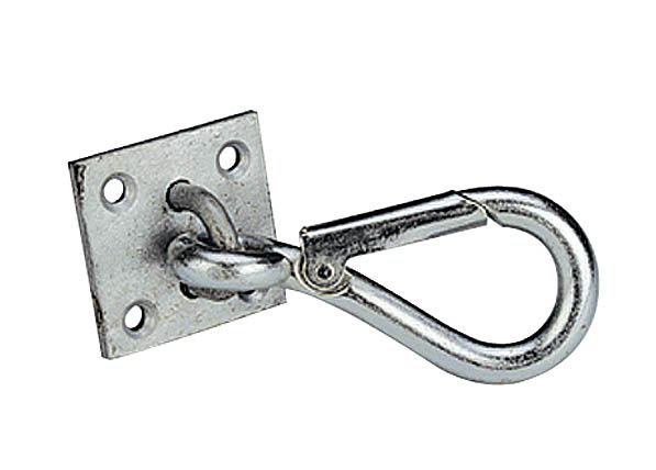 Plaque mousqueton pour fixation murale