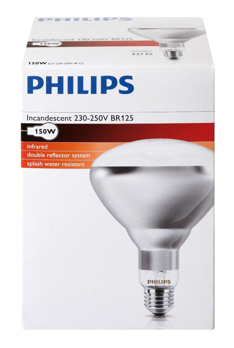 Ampoule PHILIPS IR à vis blanche 150W