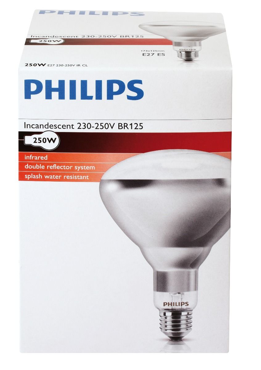 Ampoule PHILIPS IR à vis blanche 250W