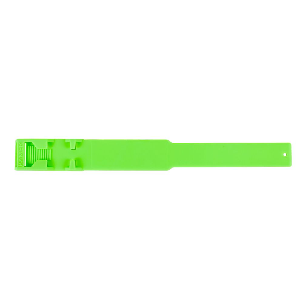 10 Bracelets en plastique vert fluo
