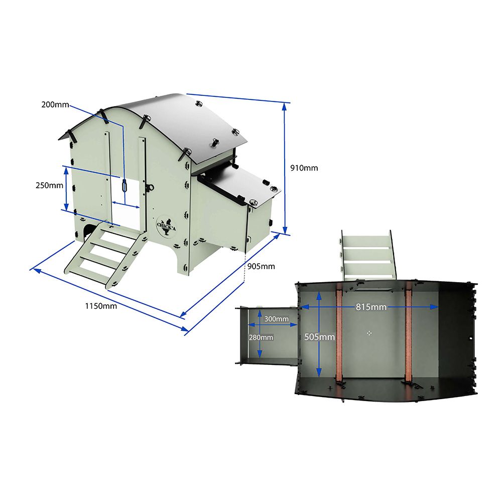 Poulailler 4 poules Harmony en plastique recyclé