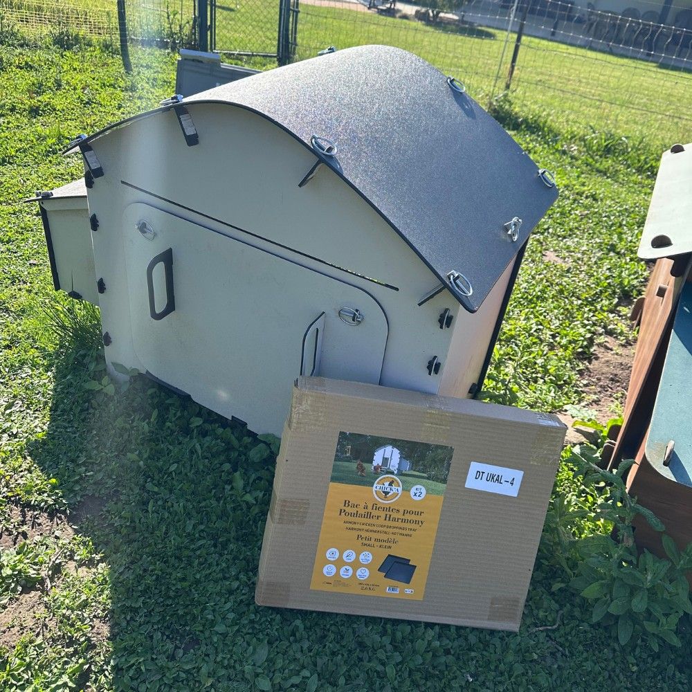 2 Bacs à fientes pour poulailler 4 poules HARMONY CHICK'A