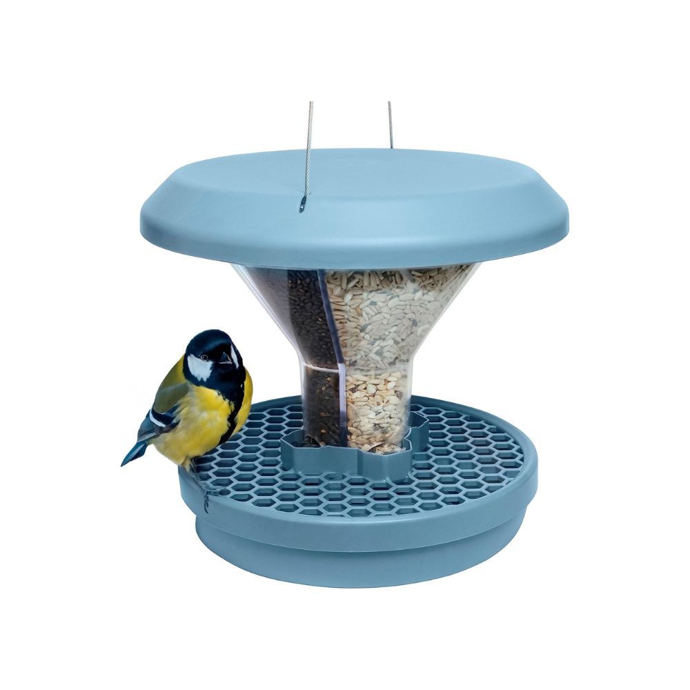 Mangeoire anti-nuisibles SMART BIRDS pour oiseaux bleue SWISSINNO
