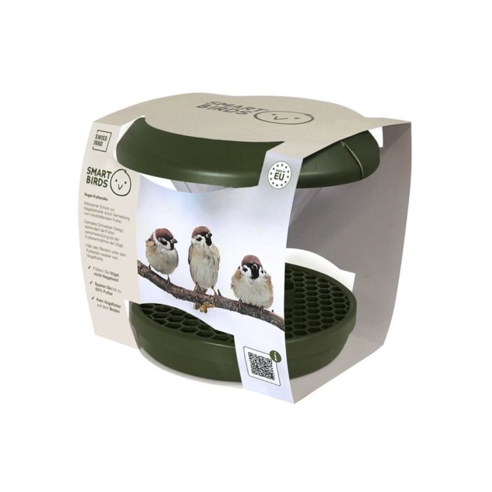 Mangeoire anti-nuisibles SMART BIRDS pour oiseaux verte SWISSINNO