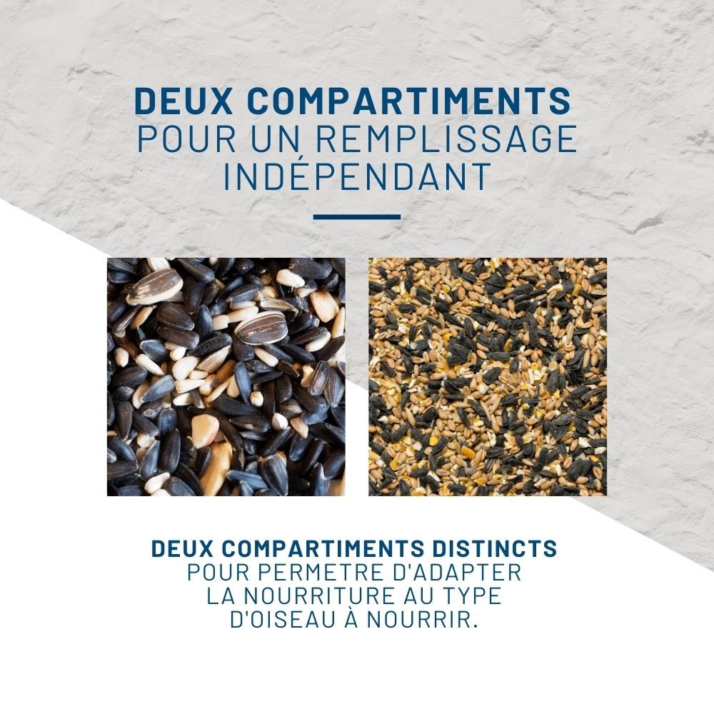 Mangeoire anti-nuisibles SMART BIRDS pour oiseaux verte SWISSINNO