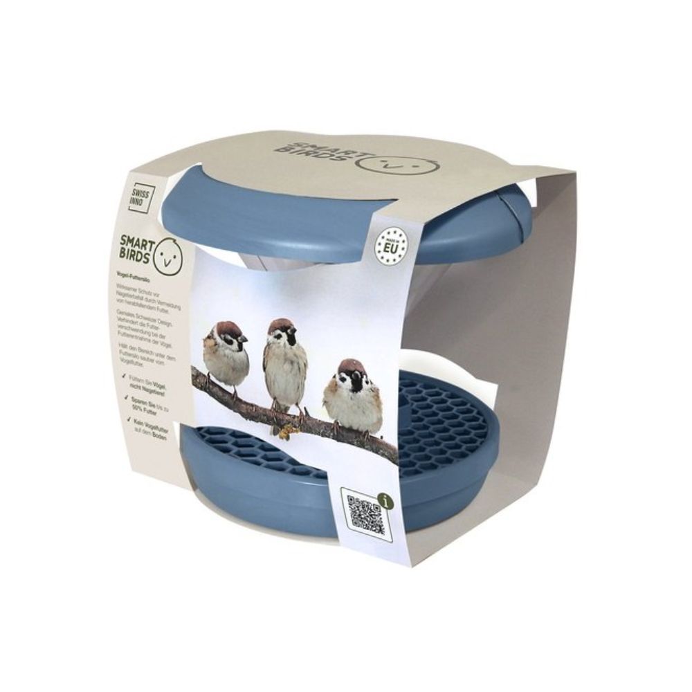 Mangeoire anti-nuisibles SMART BIRDS pour oiseaux bleue SWISSINNO