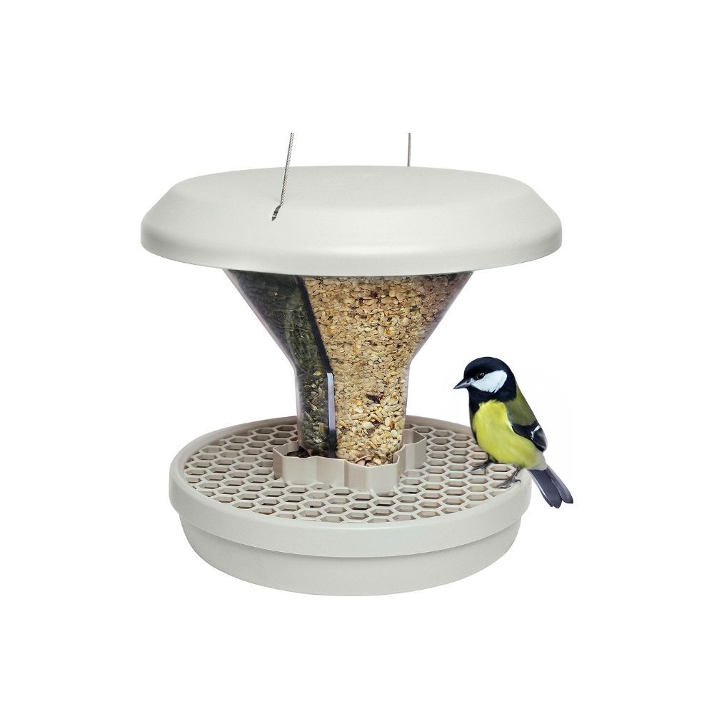 Mangeoire anti-nuisibles SMART BIRDS pour oiseaux grise SWISSINNO