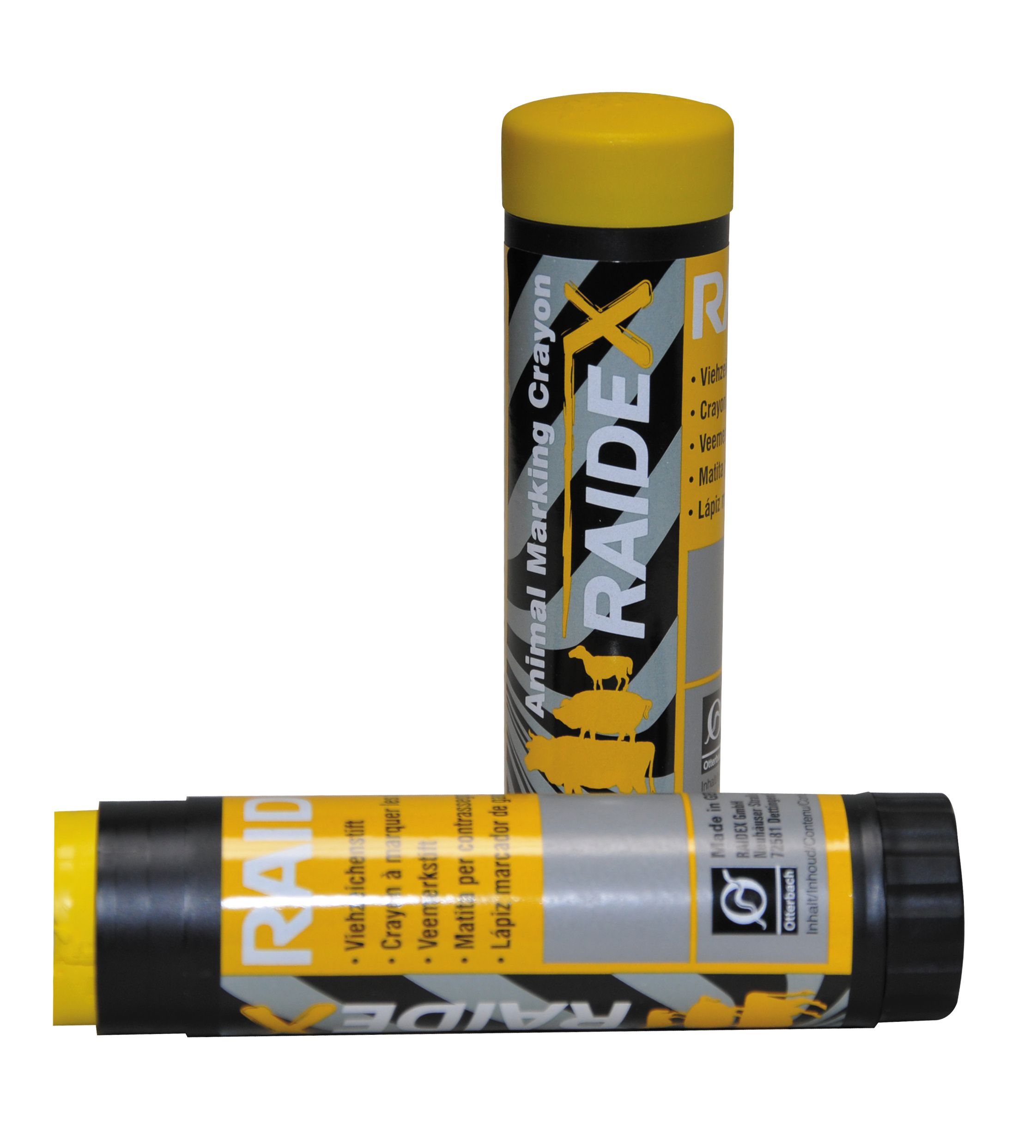 Crayon marqueur Raidex jaune X10