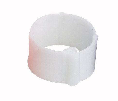 Bague blanche à clips 8 mm par 100