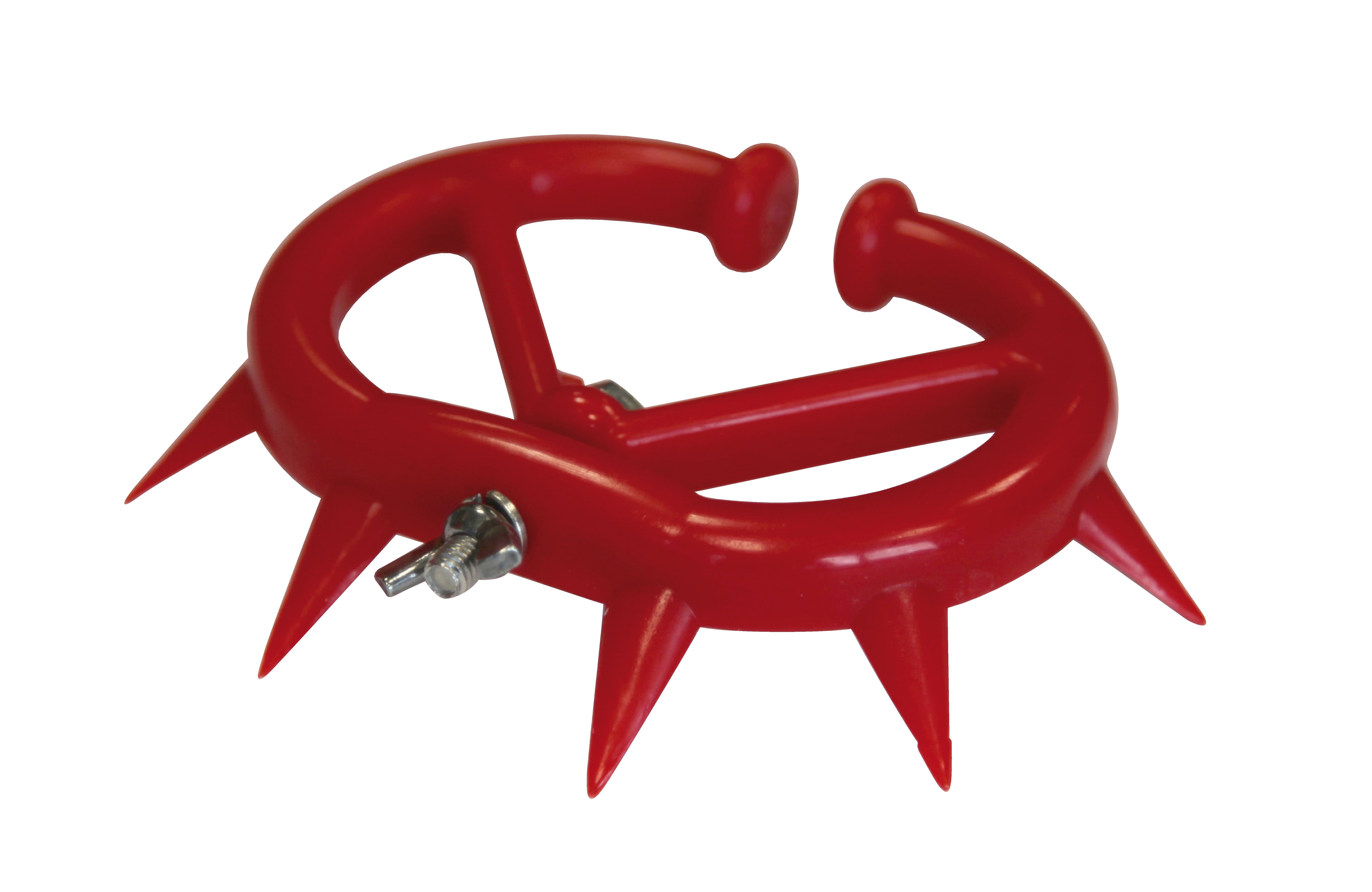 Antitêteur plastique à pointes rouge petit modèle X2