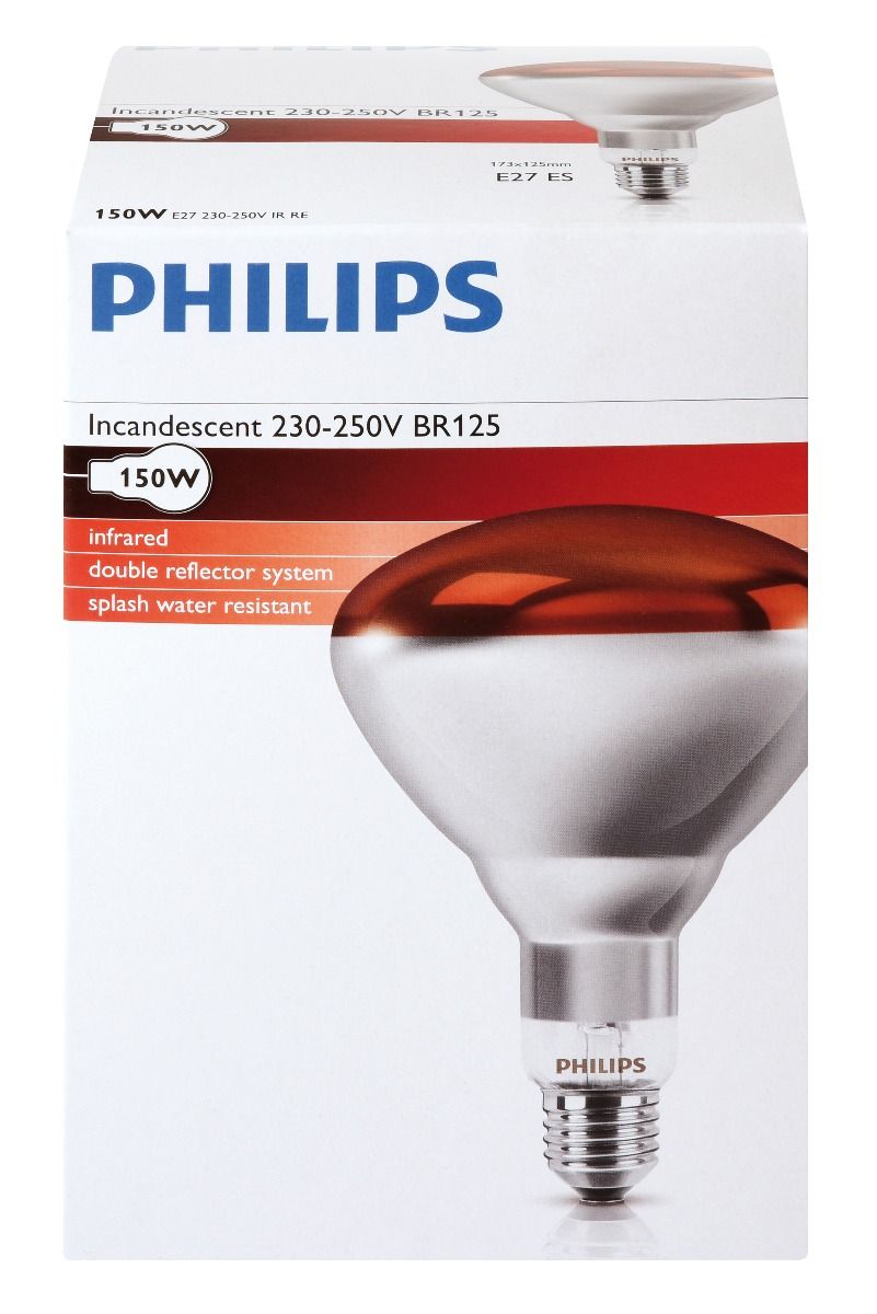 Ampoule PHILIPS IR à vis rouge 150W