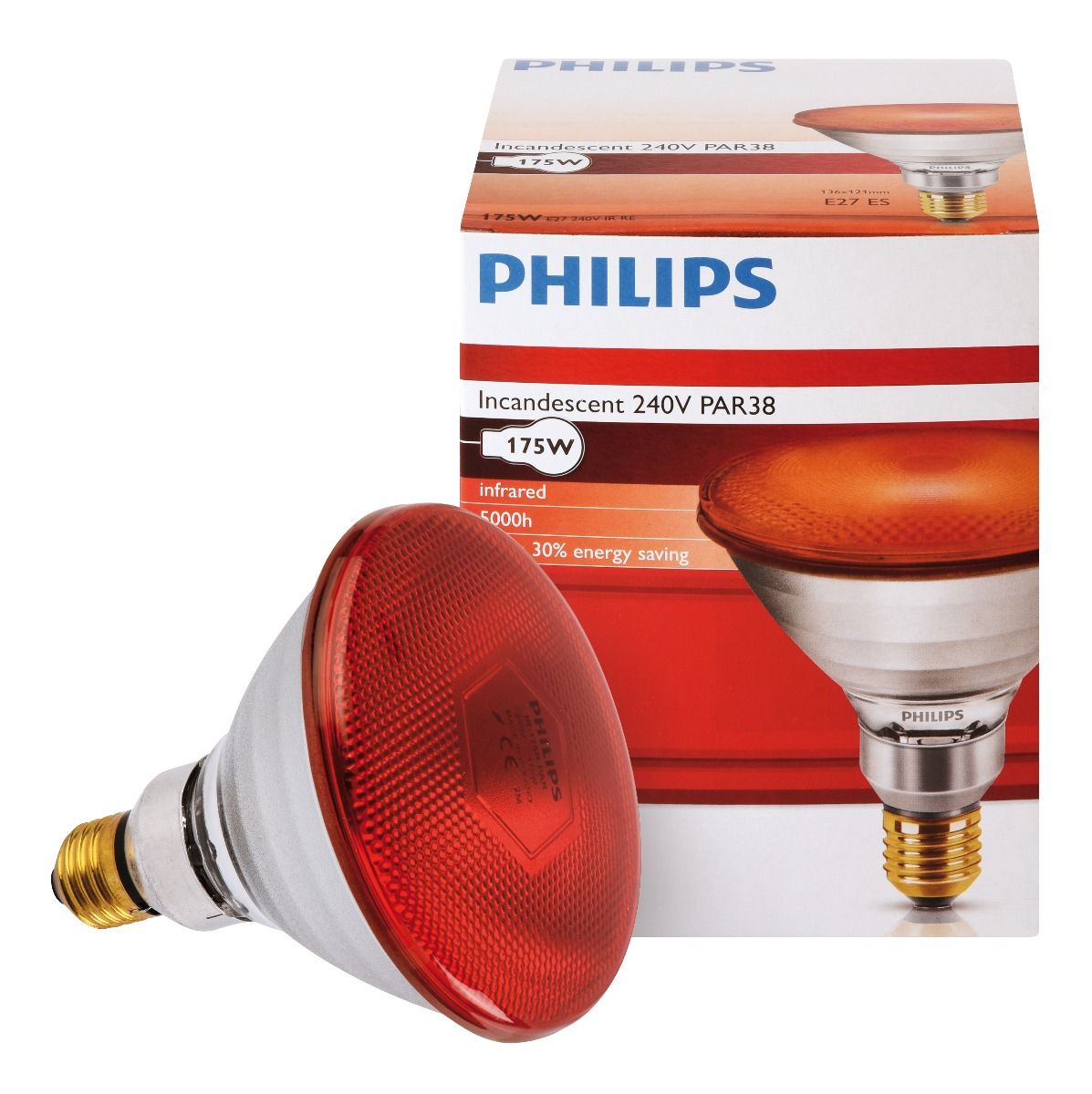 Ampoule PHILIPS IR/PAR rouge 175W