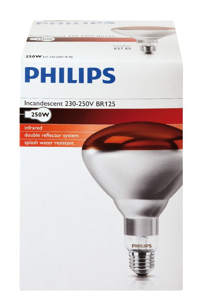 Ampoule PHILIPS IR à vis rouge 250W