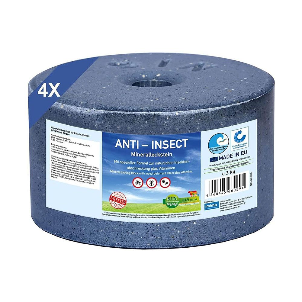 4 pierres à lécher anti-insectes de 3 kg IMIMA