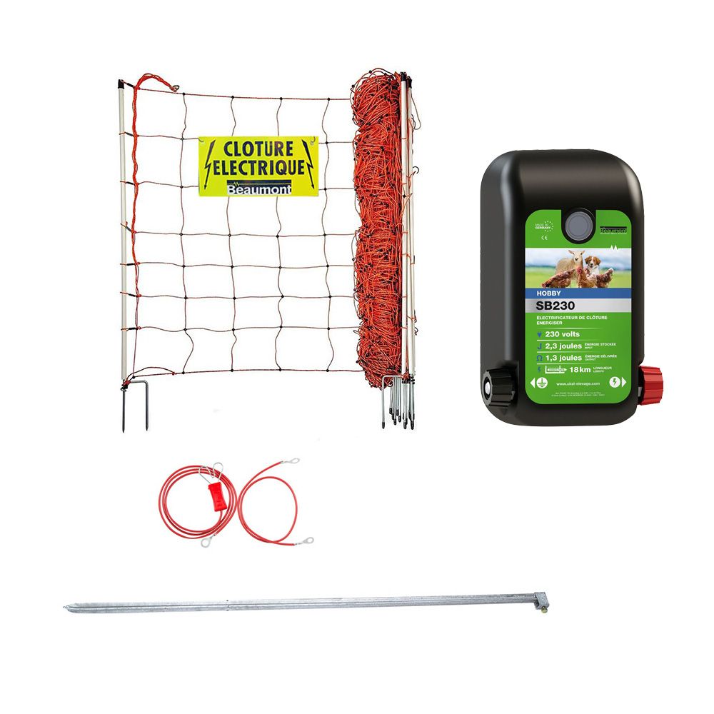 Kit clôture électrique pour chien filet 50 m