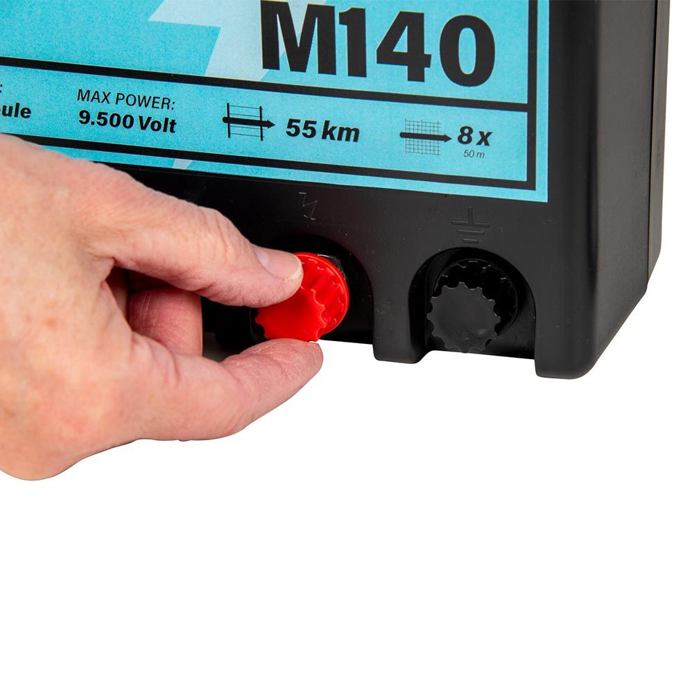 Poste de clôture électrique M140 à Leds, secteur 230 V, 1.4 J 