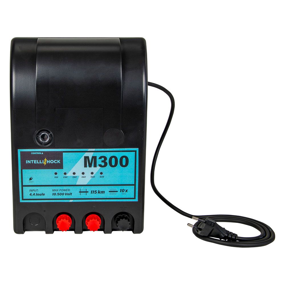 Poste de clôture électrique M300 à Leds, secteur 230 V, 3 J 