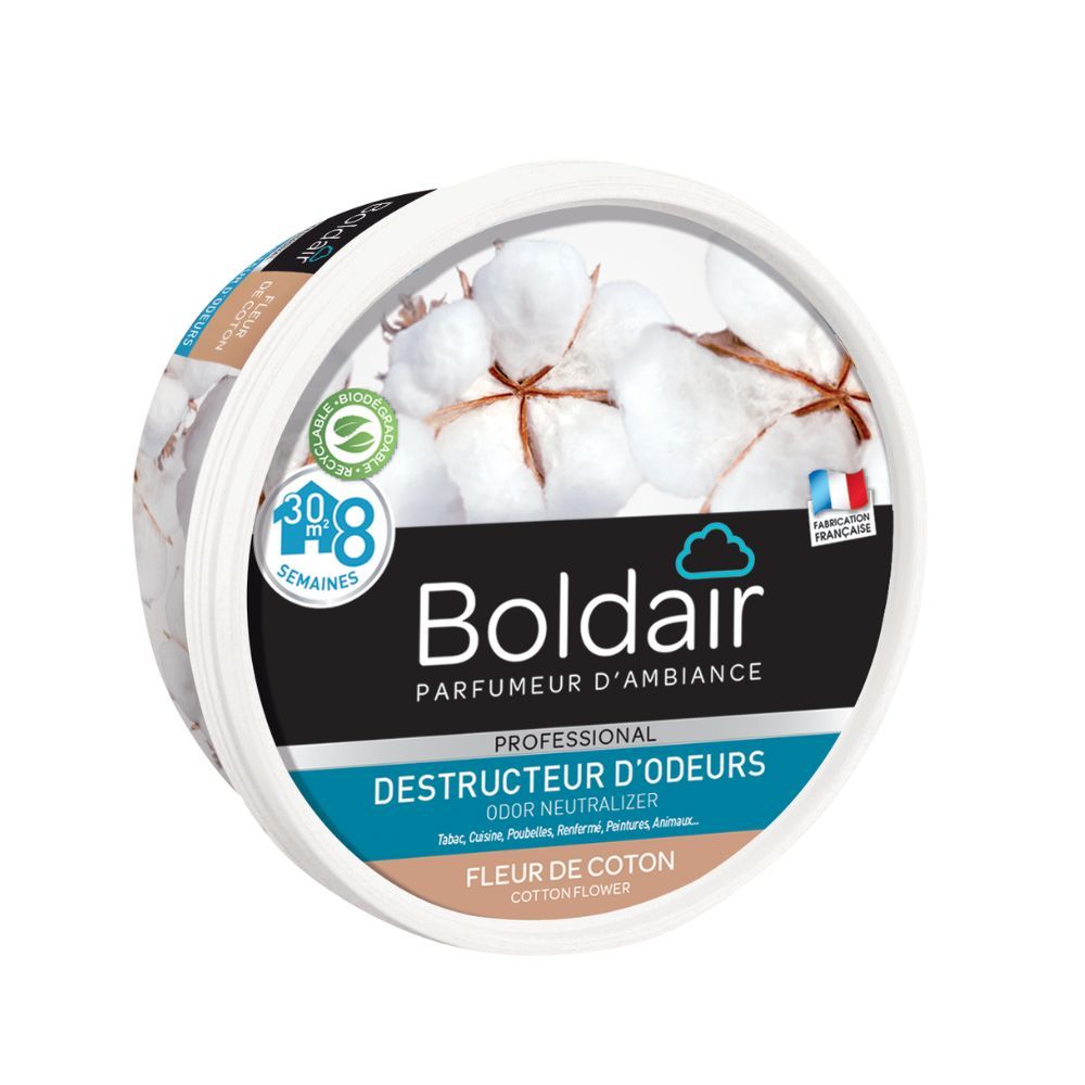 Destructeur d'odeurs en gel fleur de coton 300 g BOLDAIR