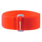 5 Bracelets auto-agrippants fluo avec passant orange