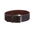 Collier en cuir havane 135 x 8 cm