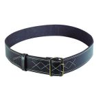 Collier cuir noir 47 mm x 90 cm