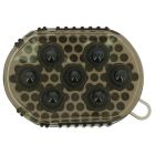 Gant double face étrille et massage noir