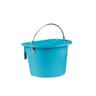 Mangeoire turquoise avec anse et crochets de suspension