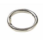 Anneau taureau en acier nickelé vis papillon 60 mm