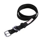 Collier en nylon double 125 x 4 cm noir