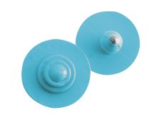 Boucles de marquage Ukaflex bouton+bouton nue bleue