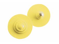 Boucles de marquage Ukaflex bouton+bouton nue jaune