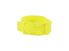 10 Bracelets en plastique jaune fluo 