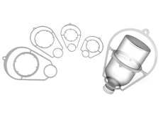 Support plastique SIMCRO pour flacon 500ml