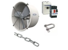 Kit ventilateur triphasé pour salle de traite