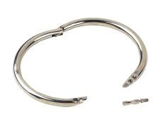 Anneau taureau en acier nickelé vis papillon 100 mm