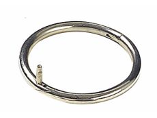 Anneau taureau en acier nickelé vis papillon 90 mm