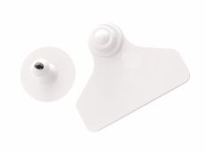 Boucles de marquage Ukaflex large+bouton nue blanc x20