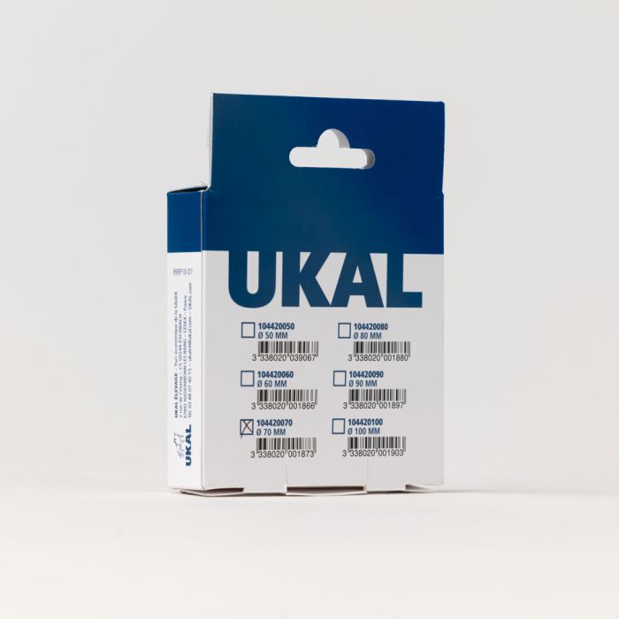 Anneau taureau en acier nickelé vis papillon 70 mm