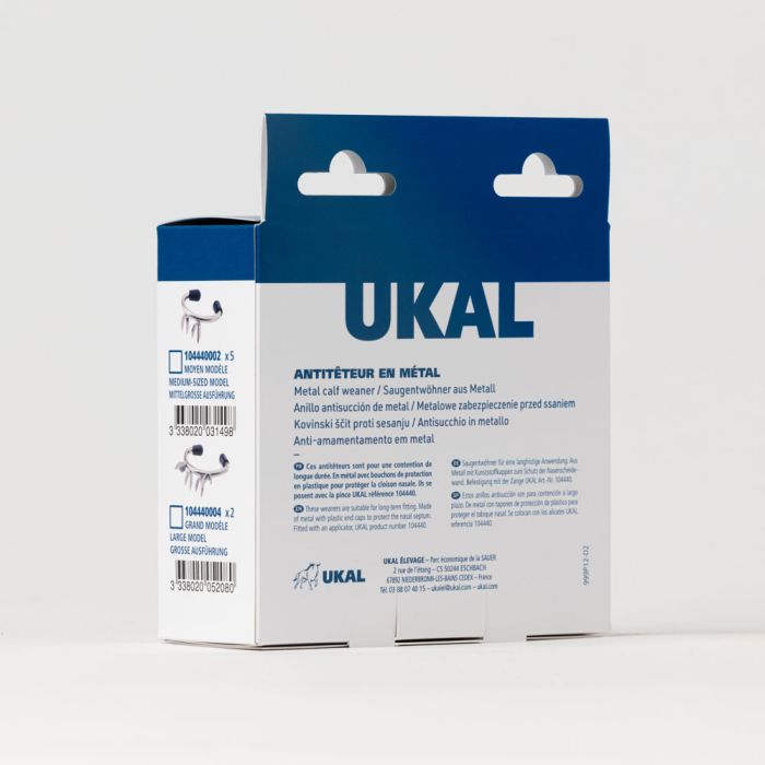 Anneaux antitêteurs en métal Ukal petit modèle par 5