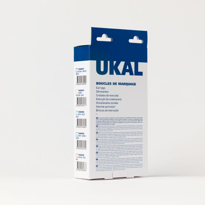 Boucles de marquage Ukal Flex maxi+maxi nue jaune x20
